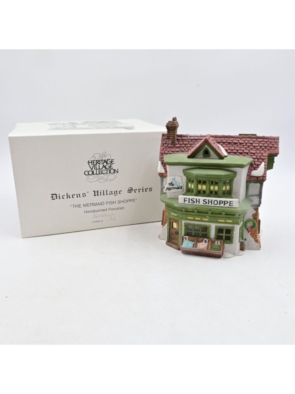 Department 56 Dickens Village The Mermaid Fish Shoppe 5926-9 Vintage 1988 Boxed